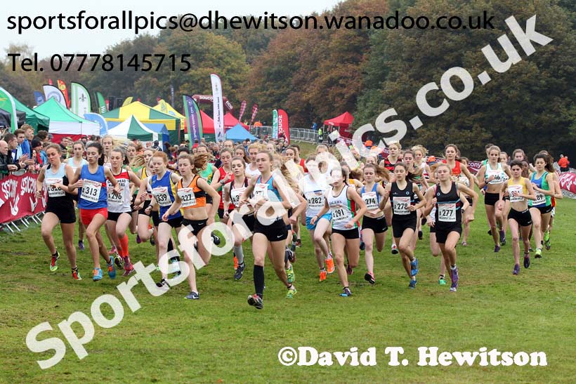 Women under-17s, National Cross Country Relays, Berry Park, Mansfield. Photo: David T. Hewitson/Sports for All Pics